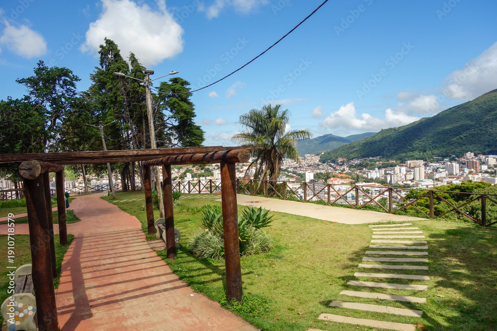 Fototapeta premium Pocos de Caldas cityscape from Santa Rita viewpoint, Minas Gerais, Brazil