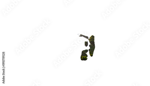 Wallpaper Mural Pixelated, dark-backgrounded illustration. Abstract form with gray & green textures Torontodigital.ca