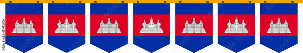 Naklejka premium cambodia flag