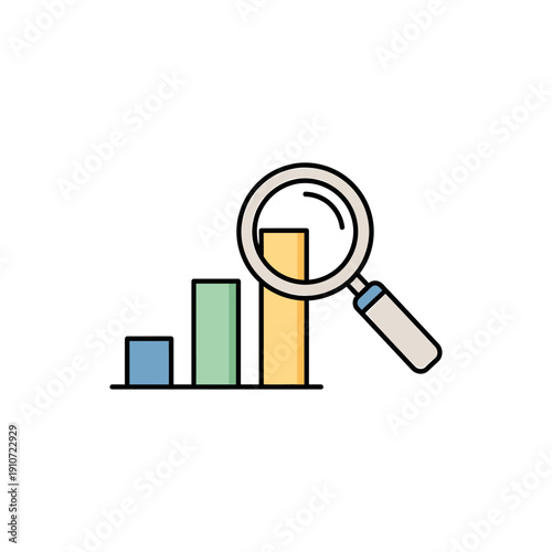 Simple Bar Chart with Magnifying Glass and NHD Badge