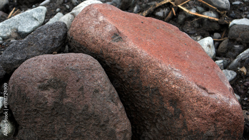 фотографія Unique volcanic rocks in the Mount Slamet River basin in Central Java, Indonesia
