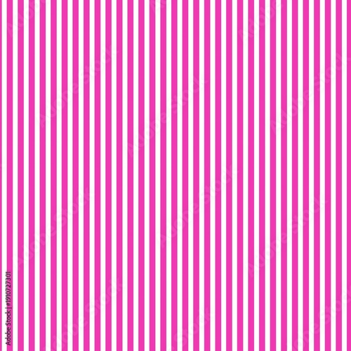 Hot pink and white vertical stripes pattern. Seamless feminine background for girl's nursery, fashion, and romantic gift wrapping. Vibrant parallel lines geometric texture. 