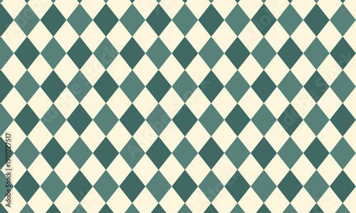 Geometric pattern of green diamond shapes on light background, perfect for modern wallpaper, textile design, wrapping paper, and clean abstract graphic layouts.