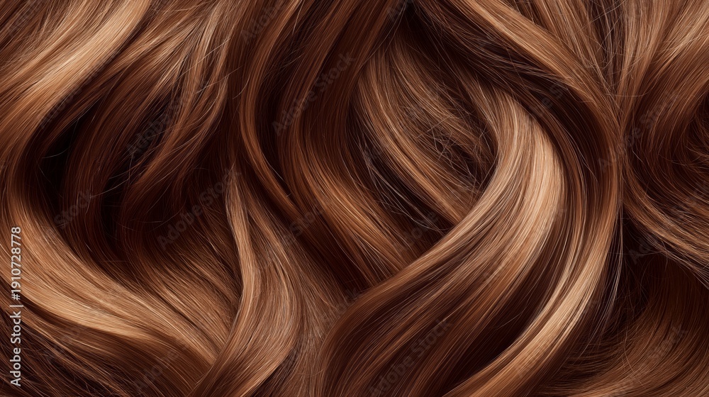 Naklejka premium A close up of a woman's long brown hair