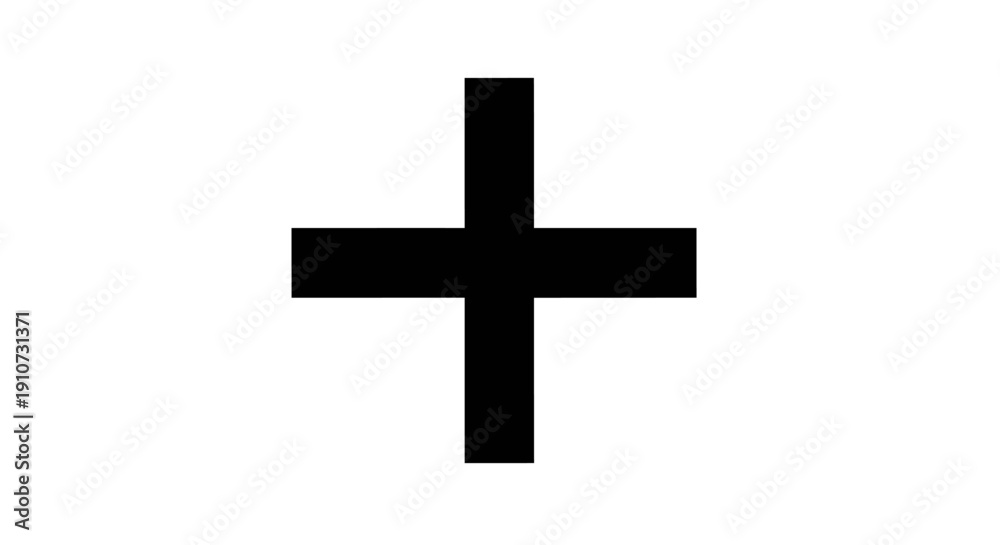 Obraz premium Black Plus Sign Symbol Icon.