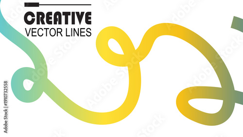 Gradient ribbons and wavy squiggles flow across a bright abstract background. Rainbow swirls and playful shapes create a lively pattern perfect for posters, bold templates and colorful children design