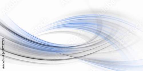 An abstract blue wave background featuring a futuristic motion flow of light lines and artistic vector curves for a digital business wallpaper design
