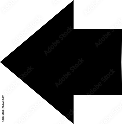 Basic Solid Black Left Arrow Vector Icon for Clear Directional Cues and Fundamental Navigation in Applications and Websites