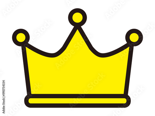 シンプルな王冠のアイコンイラスト素材2