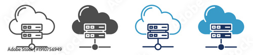 cloud software multi purpose icon set