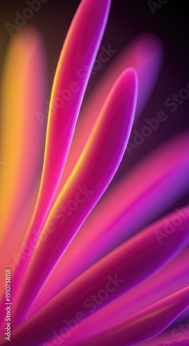 A stunning, colorful macro view of organic structures, featuring vibrant pink, purple, and yellow tones in a soft, dreamy abstract style ,purple ,illustration ,template