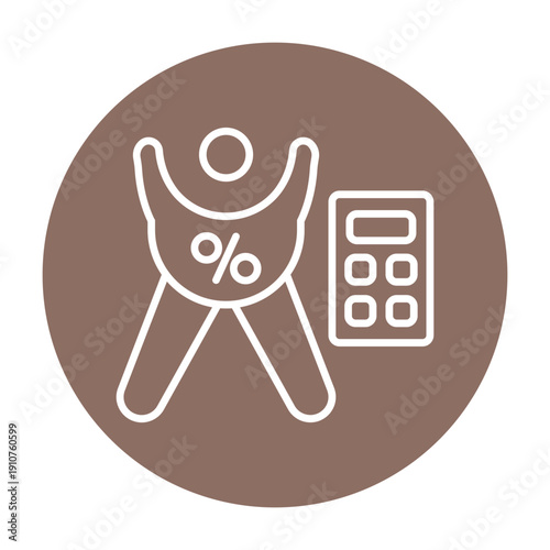 Body Fat Percentage Vector Icon