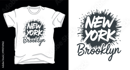 New York Brooklyn t-shirt design urban street style typography illustration graphic vector