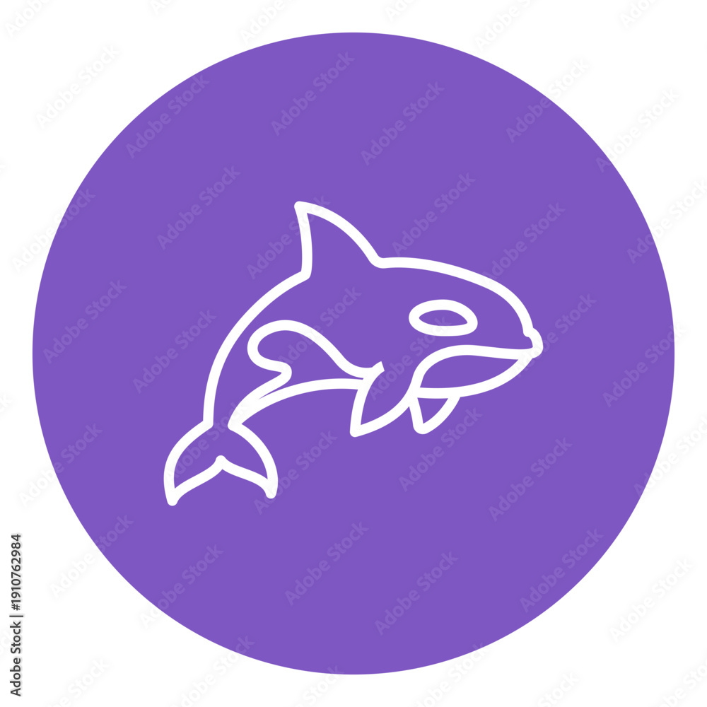 Obraz premium Killer Whale Vector Icon