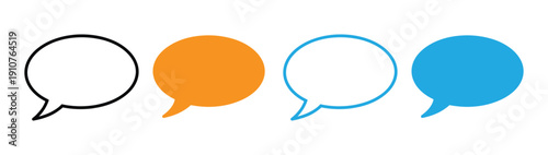 Speech bubble icon. Colorful speech bubbles for dialogue and communication needs. 