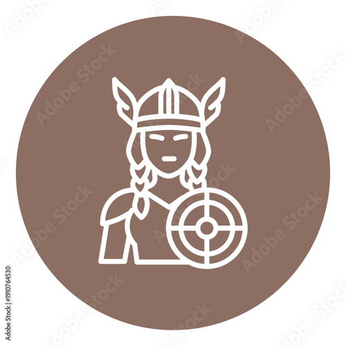 Shieldmaiden Vector Icon