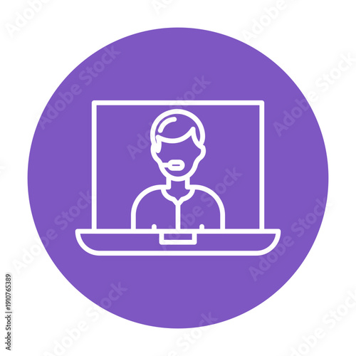 Remote Customer Support Vector Icon