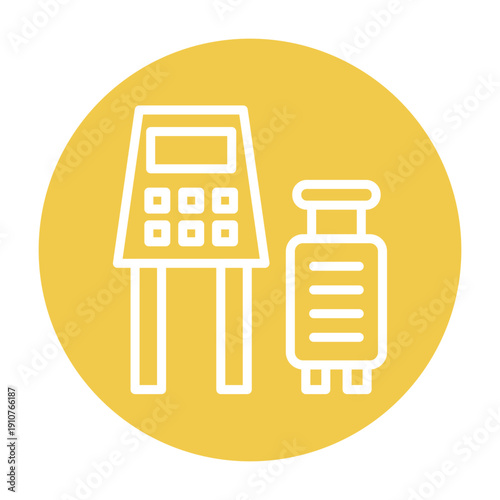 Self Check-in Kiosk Vector Icon