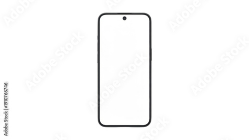 3d rendered illustration of a black and white phone