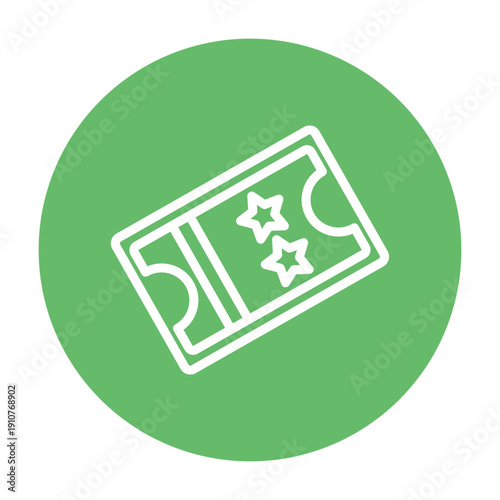 Lucky Draw Ticket Vector Icon