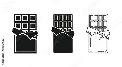 High pixel graphic illustration of a cigarette packet in various styles on a clean white-free background from a straightforward viewpoint
