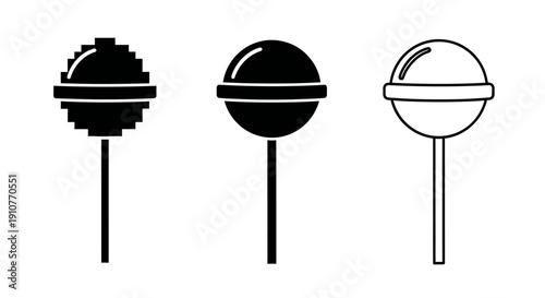 A pixel art lollipop transforms into a high-resolution illustration, showcasing various rendering styles and techniques.