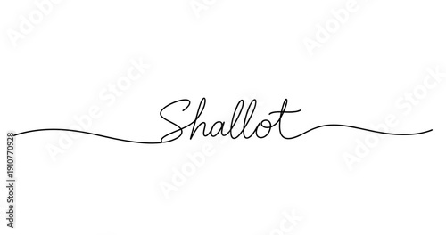 Elegant shallot handwriting design with curved lines and simple style. No editable strokes