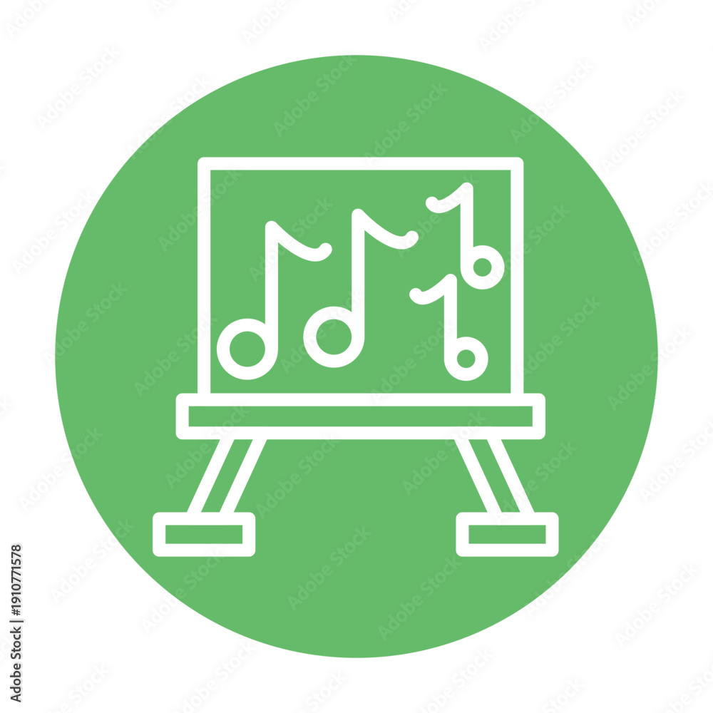 Fototapeta premium Music Class Vector Icon