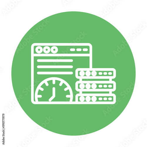 Bandwidth Usage Vector Icon