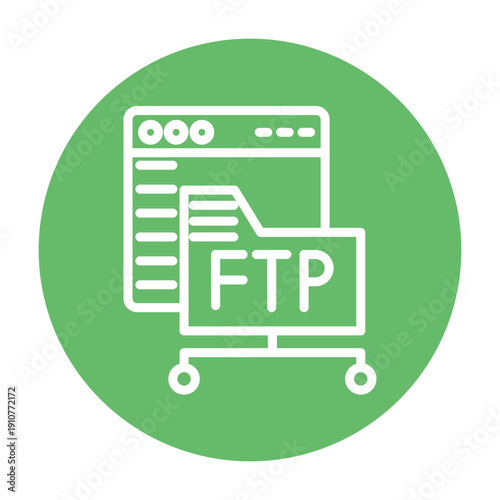FTP Access Vector Icon