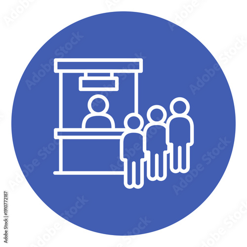Ticket Counter Vector Icon