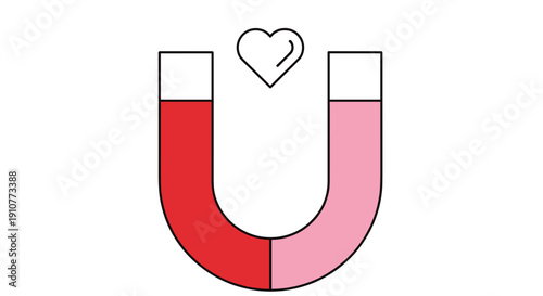 UShaped Magnet with Heart Attraction.