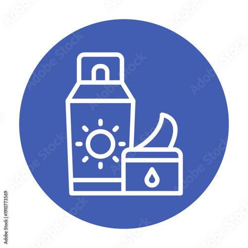 After Sun Gel Vector Icon