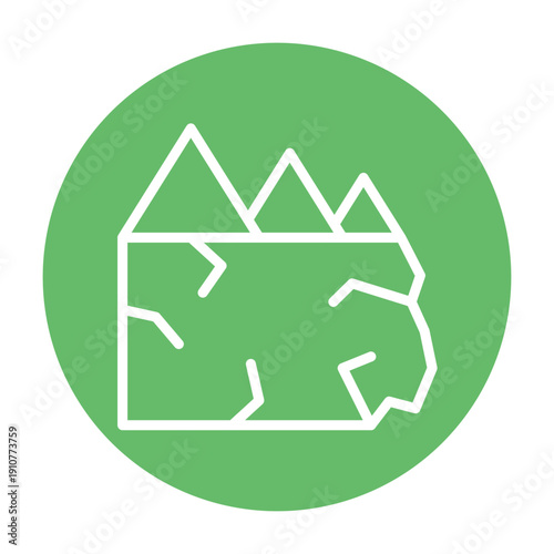 Coastal Cliff Vector Icon