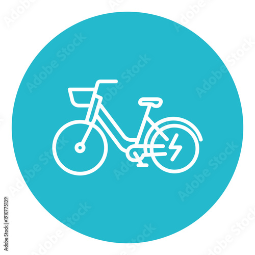 Electric Bike Share Vector Icon