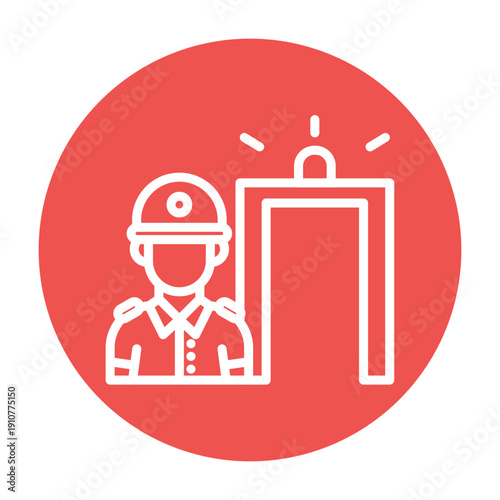 Security Checkpoint Vector Icon