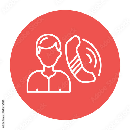 Minimal Contact Vector Icon