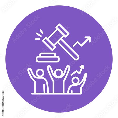 Dynamic Auction Vector Icon