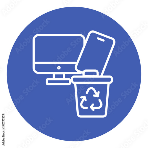 Electronics Recycling Vector Icon