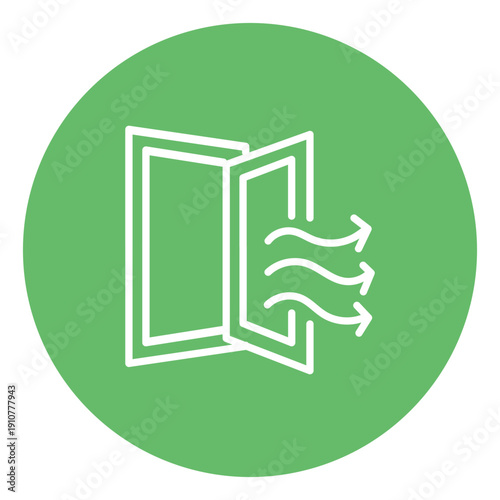 Natural Ventilation Vector Icon