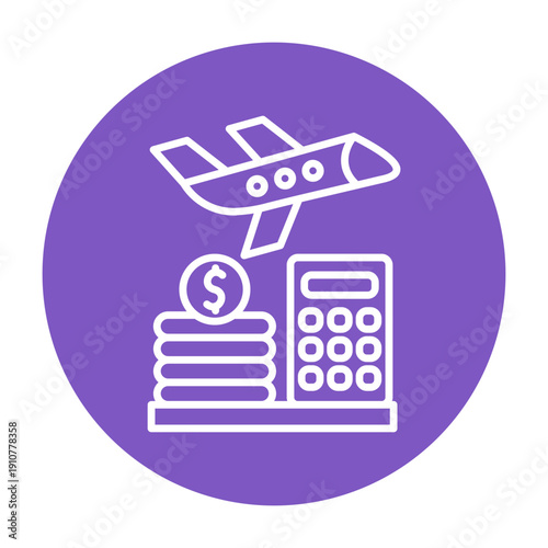 Budget Tour Vector Icon