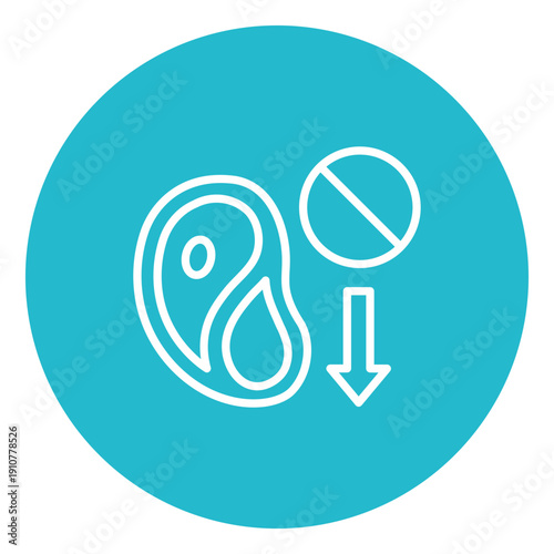 Reduced Meat Consumption Vector Icon