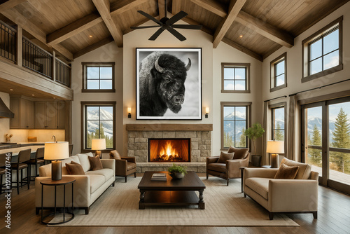 Mountain modern great room