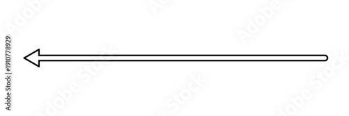Minimal Extended Leftward Arrow Collection – Clean Thin Line Left Direction Indicators for Navigation, Workflow, UI Elements and Modern Interface Graphics