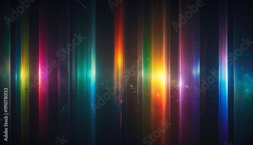 Abstract Colorful Light Streaks on Dark Background