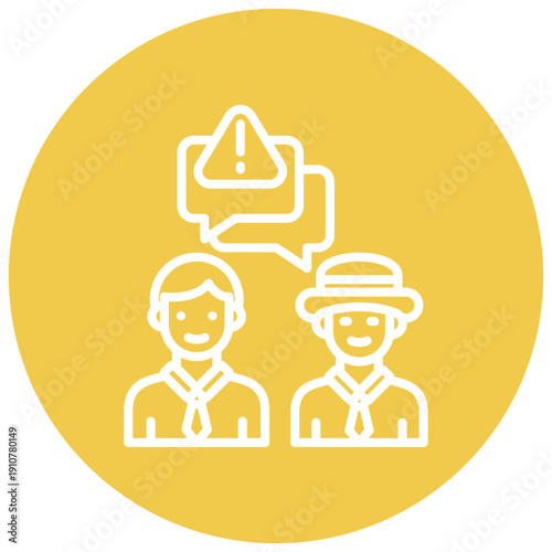 Risk Communication Vector Icon