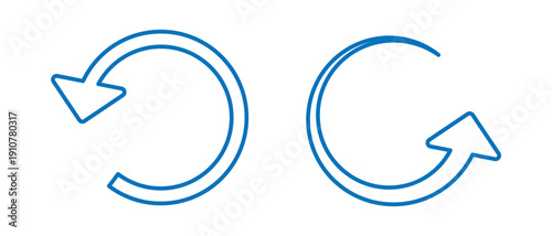 Clean Black Refresh Arrow Graphics – Loop, Rotate, Reload Icons for App UI, Web Design and Software Interface.