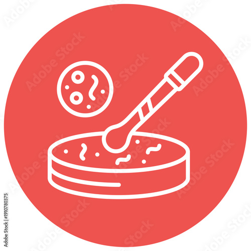 Bacteria Petri Dish Vector Icon