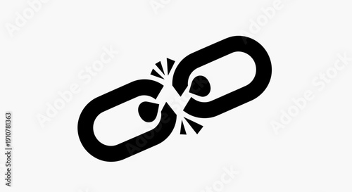 Vector illustration of a chain link icon representing connection, networking, and digital security