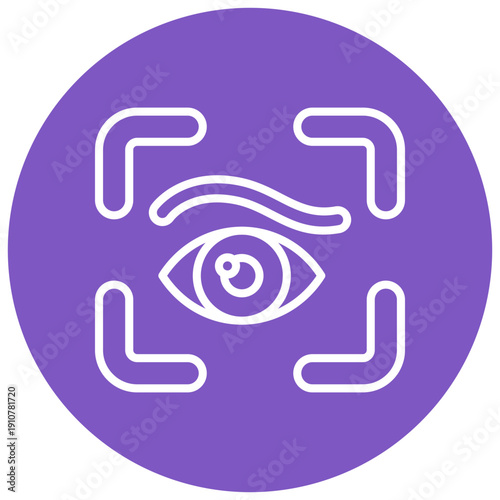 Eye Recognition Vector Icon